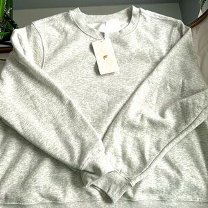 Fabletics Heather Gray 1X Sweatshirt